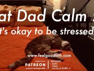 Cat Dad Cuddles for Stressful Times Ft ASMR CAT PURRS (Audio) [no Gender]