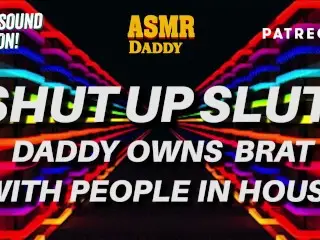 Shut up Slut! Lil Gets Rough, Gagged Lockdown Pounding - ASMR Audio