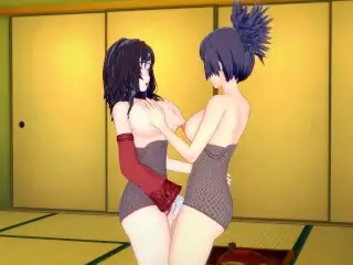 [Naruto]Kurenai x Anko(3d Hentai)