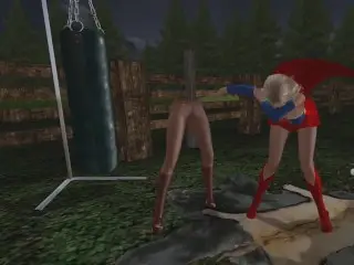 Superheroine Pantyhose Catfight: Supergirl vs Invisible Woman