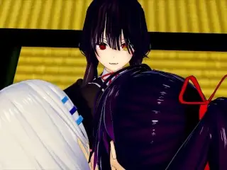 FUTA DATE a LIVE Kurumi X Tohka and Origami Tobiichi (3D HENTAI)