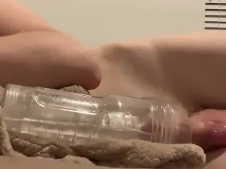 Cumming in my new Clear Fleshlight after 5 Days of not Masturbating. I came so much Lol.