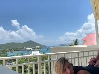 Walmart Tinder Girl Fucks on Balcony in Virgin Islands