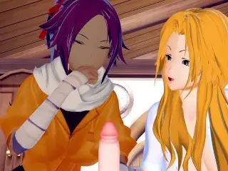 Bleach Rangiku and Yoruichi Threesome POV Hentai