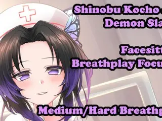 Shinobu Kocho Helps your Breathing - Hentai JOI (Breathplay Focused, Facesitting,Medium/Hard)