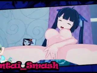 Hetilia Fingers herself in her Bedroom until she Cums. Anime Hentai.