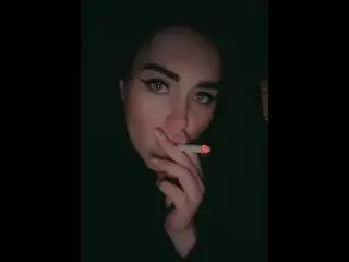 Smoking and Flashing my Tits in a Fur Coat