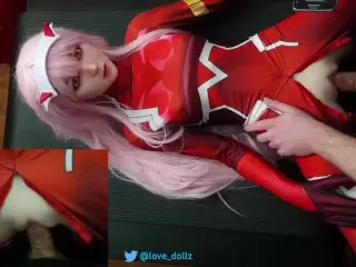 Fucking zero two from Darling in the Franxx Petite Sex Doll