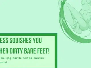 Giantess Teases you with her Toes before Trampling you with her Dirty, BARE Feet! F4M JOI Audio Porn