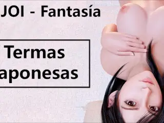 JOI Hentai En Las Termas Japonesas. Voz Española.