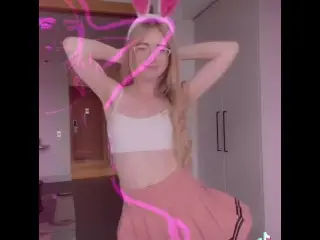 Naughty TikTok Compilation - Blonde Aussie Spinner Slut Shows off