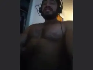 Hot Italian Guy Talking Dirty and Moaning while Jerking off Big Dick on Computer