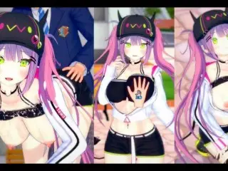 [hentai Game Koikatsu! ]have Sex with Big Tits Vtuber Tokoyami Towa.3DCG Erotic Anime Video.