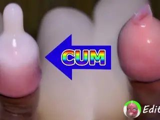 на грани мощной эякуляции, двойная эякуляция, Massive Ejaculation into a Condom, Cumshot twice