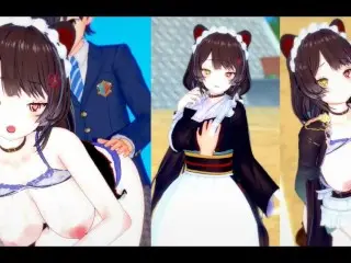 [hentai Game Koikatsu! ]have Sex with Big Tits Vtuber Inui Toko.3DCG Erotic Anime Video.