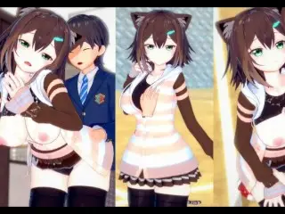 [hentai Game Koikatsu! ]have Sex with Big Tits Vtuber Fumino Tamaki.3DCG Erotic Anime Video.