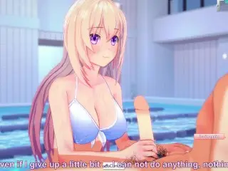 3D/Anime/Hentai: Hottest and most Popular Girl in School Gets Fucked by the Pool in her Bikini !!!