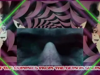 The DEMON Shemale Teaches you how to Eat your own Cum Cum