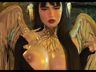 Futa Demon Showing her HUGE Cock - second Life