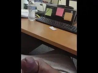 Almost Caught Jacking off in my Office still got off