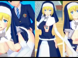 [hentai Game Koikatsu! ]have Sex with Big Tits Fire Force Sister Iris.3DCG Erotic Anime Video.