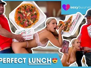 I Fuck Pizza Delivery Guy while he Eats my Pizza: SASHA (Holland Porn) - SEXYBUURVROUW