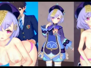 [hentai Game Koikatsu! ]have Sex with Big Tits Genshin Impact Qiqi.3DCG Erotic Anime Video.