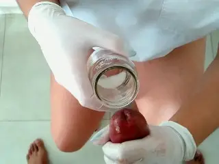 Big Ass Nurse Helped me with Semen Sample (cum Twice)