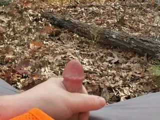 ALMOST CAUGHT Masturbating in a National Forest during Deer Hunting Season