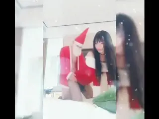 Horny Asian Ladyboy Sucking and getting Fucked by Santa Claus Ho Ho Ho!