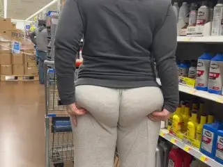 Giant Booty MILF goes Walmart Shopping with a Deep Fucking Wedgie