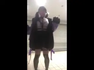 Femboy in Dry Orgasm in Public