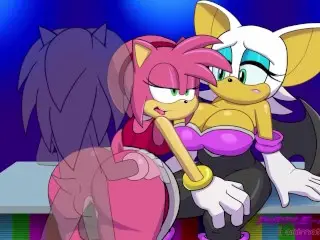 Rouge the Bat Watches Amy Rose get Plowed