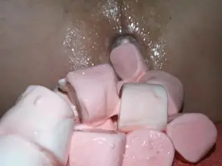 Valentines Marshmallow Anal Challenge , how many can I Fit in my Ass ? come Find out Horsengine