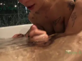 Sex in the Bathtub. Oral under Water. Skinny Young Emo. HappY. Part 3 of 3.