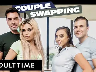 ADULT TIME - Gia Derza & Destiny Cruz get FUCKED HARD in THE BEST FULL SWAP FOURSOME!