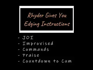 [TM4M] [TM4TF] Rhyder gives you Edging Instructions (Audio)