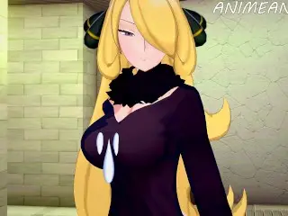 Cynthia gives you the Price of Winning the Pokemon League - Anime Hentai