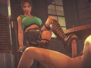 LARA CROFT TOMB RAIDER PERFECTLY JUMPS ON a DICK | 3D Animation