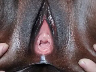 Black GF's Pussy Pink inside - up Close View!