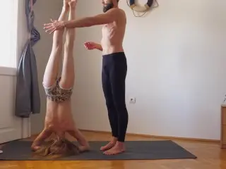 Full Video - Workout yoga exercise together for the first time