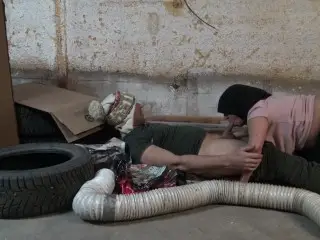 LUCKY HOMELESS GUY GETS BLOWJOB