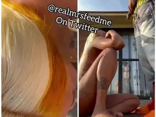 Slut Gets her first Golden Hour Shower