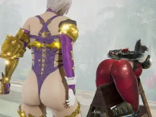 Futa Ivy Valentine Whips Taki until she Cums Soul Calibur BDSM Bondage 3D Hentai