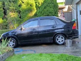 Sexy T4t Trans Woman Washes her Filthy Car for the Hungering Maw of Capitalism with a Big Glass Plug