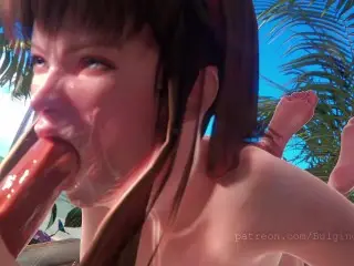 Hitomi Deepthroat Facefuck on Beach ディープスロート Facefuck オン ビーチ - Hentai Uncensored