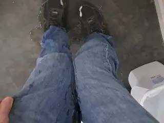 POV of a Cute Enby having an Accident in Front of their Toilet