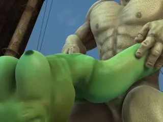 She-Hulk Gets Huge Juggernaut Cock in all her Holes | 彼女-ハルクは彼女のすべての穴で巨大なジャガーノートコックを取得します
