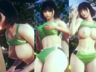 [hentai Game Honey Select 2 Libido]track and Field Club's Big Tits Beauty Rubs her Breasts and Sex.