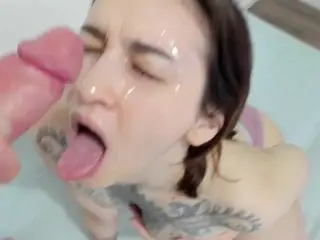 Huge Cumshot Compilation with Facials, Creampies and Cum in Mouth for Sexy Young Lady